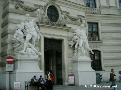 Postcard Hofburg Palace upclose