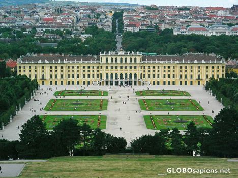 Postcard View of Schonbrunn from the Gloriette