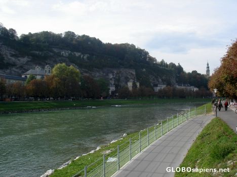 Postcard Salzach river