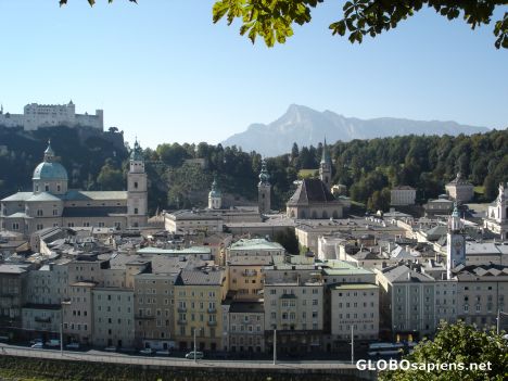 Postcard Salzburg from on high