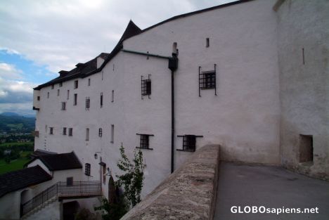 Postcard Salzburg (AT) - side walls of the Festung