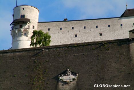 Postcard Salzburg (AT) - the Festung from below