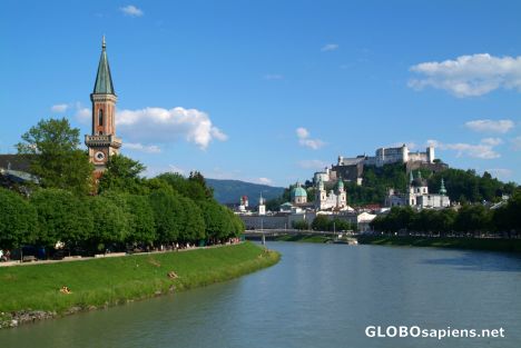 Postcard Salzburg (AT) - general view