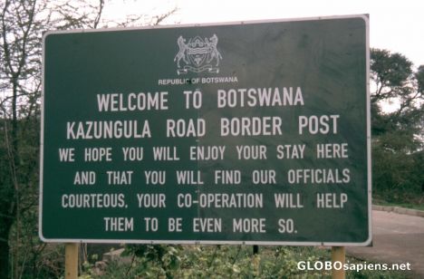Postcard Botswana Border