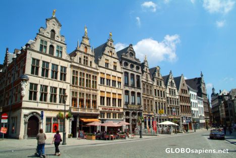 Postcard Antwerp (BE) - old town houses