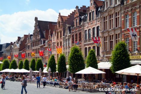 Postcard Leuven (BE) - the Oude Markt - take 1
