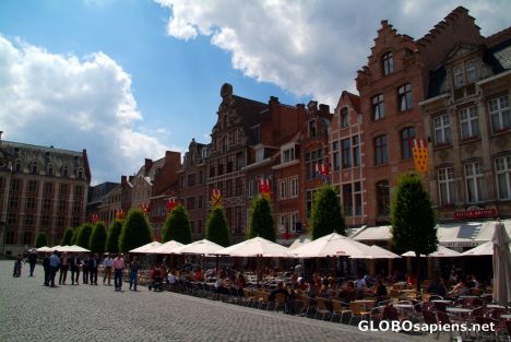 Postcard Leuven (BE) - the Oude Markt - take 2
