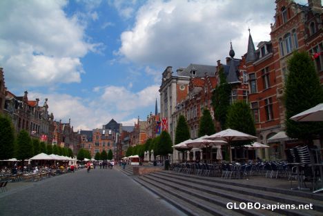Postcard Leuven (BE) - the Oude Markt - take 3