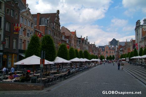 Postcard Leuven (BE) - the Oude Markt - take 4