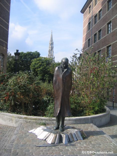 Postcard Statue of Jean Genet