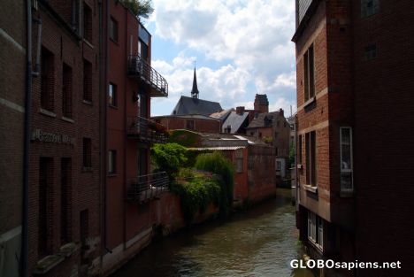 Postcard Leuven (BE) - one of the canals