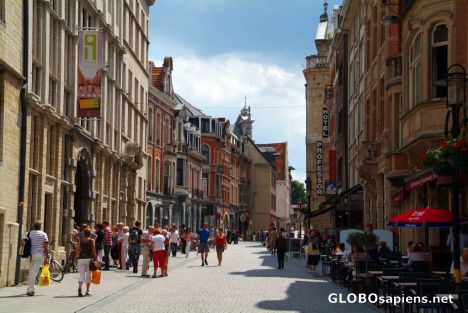 Postcard Leuven (BE) - one of the main shopping streets