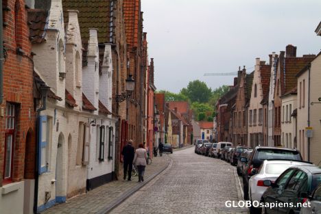 Postcard Bruges (BE) - a side alley