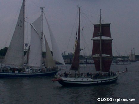Postcard Tall Ships Antwerp 2004
