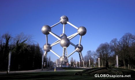 Postcard Atomium in Brussels