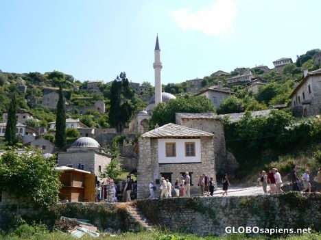Postcard The hillside Turkish town of  Pocitelj