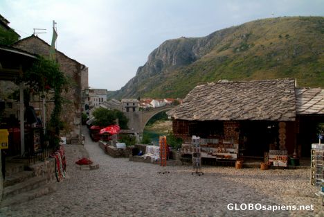 Postcard Mostar (BA) - old town's east side