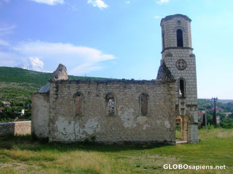 Postcard Destroyed Church