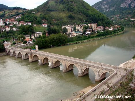 Postcard Drina bridge