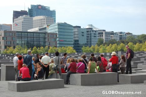 Postcard Holocaust Memorial in Berlin, Germany