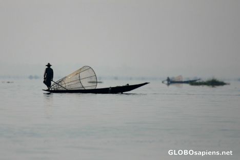Postcard Fisherman on Inle lake
