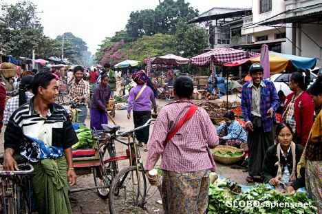 Postcard Street Vendors, Mandalay