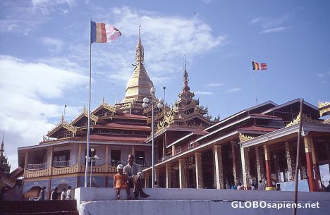 Postcard Pagoda Festval (Phaung Daw Oo), Father and Son