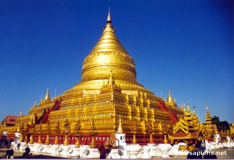 Postcard shwezigon-pagode