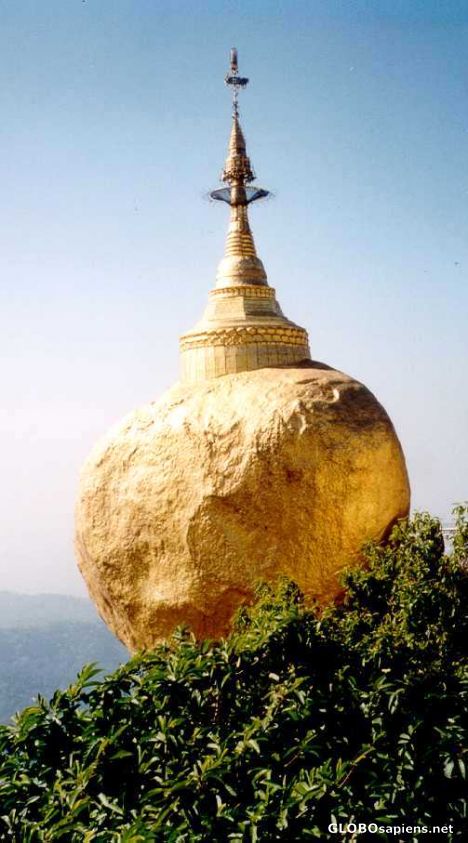 Postcard Kyaiktiyo Pagoda, Mon State, Burma