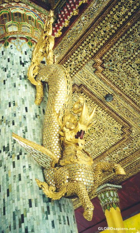 Postcard Column Ornarment, Shwedagon Pagoda