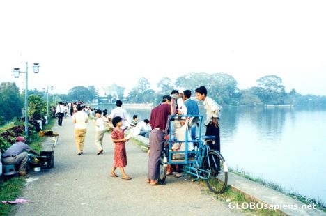 Postcard Rangoon's Inya Lake