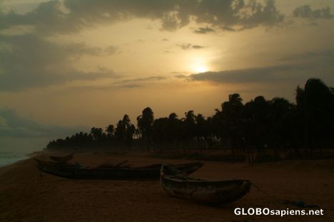 Ouidah - fishermen boats on the beach