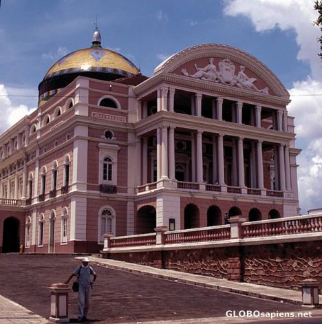 Famous opera building in Manaus
