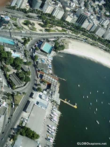 Postcard Aerial view of Flamengo Beach