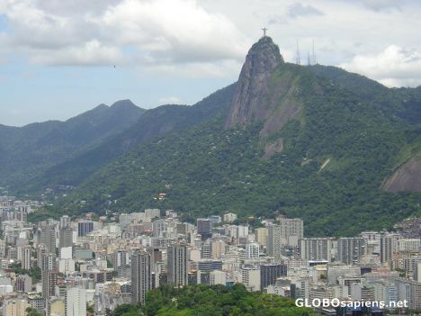 Postcard Christ the Redeemer watches over Rio