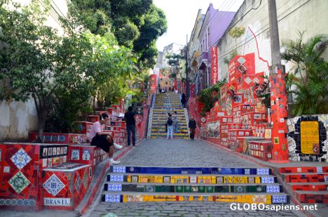 Postcard Rio de Janeiro (BR) - Lapa's colourful stairway