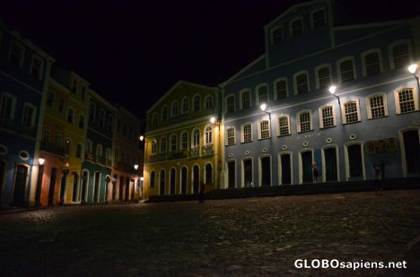 Postcard Salvador de Bahia (BR) - famous square at night