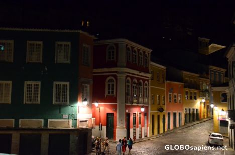 Postcard Salvador de Bahia (BR) - Pelourinho at night
