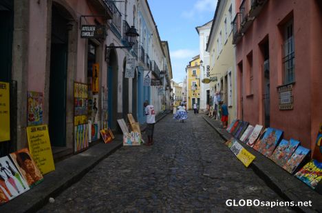 Postcard Salvador de Bahia (BR) - art in the old town