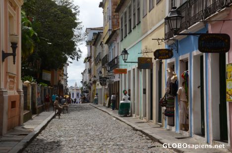 Postcard Salvador de Bahia (BR) - old town alley