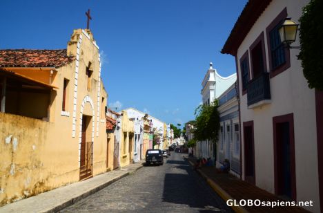 Postcard Olinda, PE (BR) - street with colours