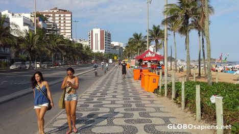 Postcard Ipanema beach promenade