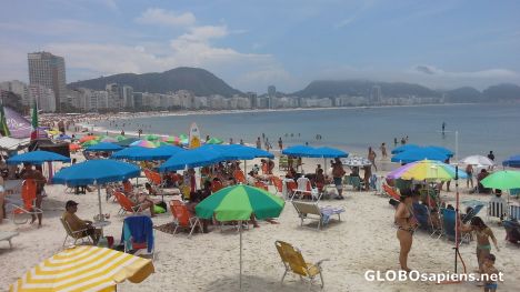 Postcard Copacabana beach