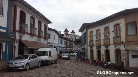 Postcard Colonial streets of Serro