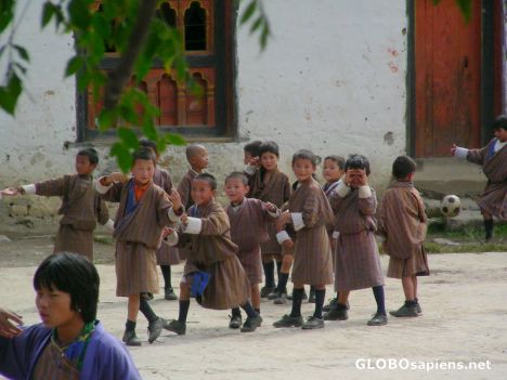 Postcard School kids playing