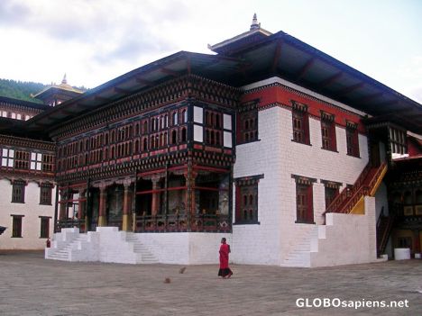 Postcard Courtyard of Tashi Chhoe Dzong 1