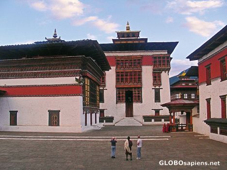 Postcard Courtyard of Tashi Chhoe Dzong  2
