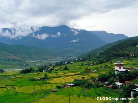 Postcard Bhutanese landscape