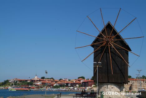 Postcard Nessebar's Windmill