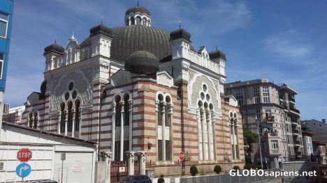 Postcard Sofia synagogue